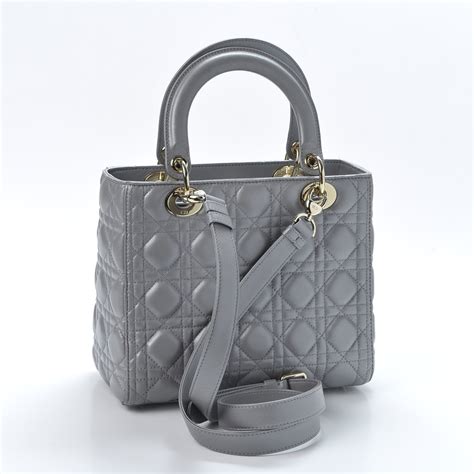 lady dior grey cannage|Medium Lady Dior Bag Gray Cannage Lambskin.